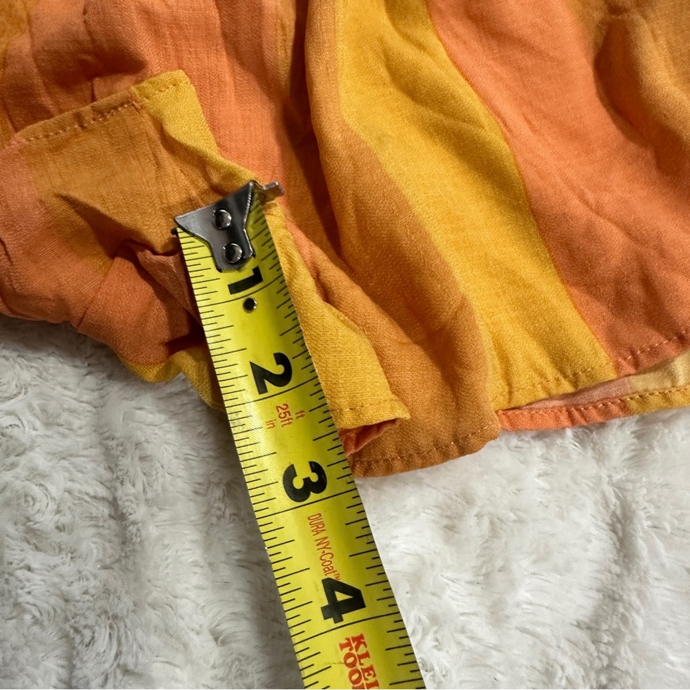 Show Me Your Mumu XS Romper Thelma Sunkissed Stripe Strapless Orange Yellow - Picture 7 of 10